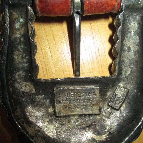 AL BERES USA Brown Studded Leather Belt main image 4